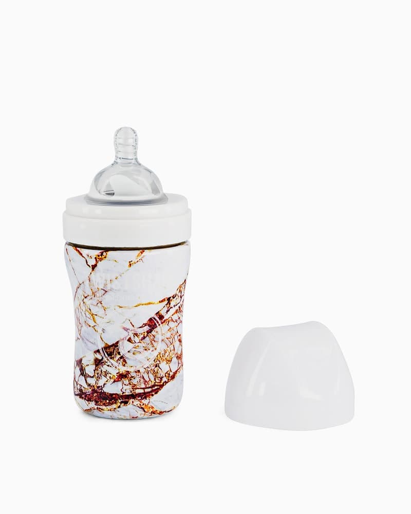 شیشه شیر استیل ماربل تویست شیک ضد نفخ و انتی باکتریال Twistshake