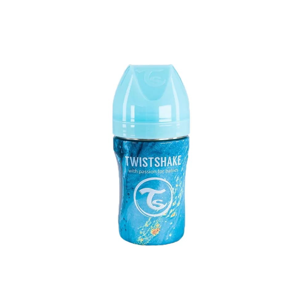 شیشه شیر استیل ماربل تویست شیک اورجینال ضدنفخ و انتی باکتریال Twistshake — تصویر ۲