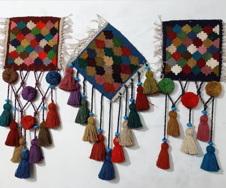 دیوارکوب گلیمی پشمی کد 10378 — تصویر ۲