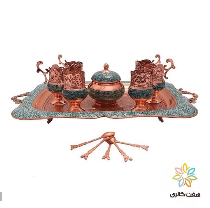 سرویس چایخوری فیروزه کوبی کد 10283