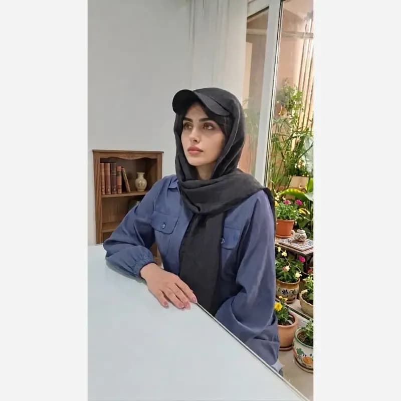 شال زنانه نخی وال اسلپ نقابدار تابستانه مشکی ابعاد 170 در 50 سانتی متر
