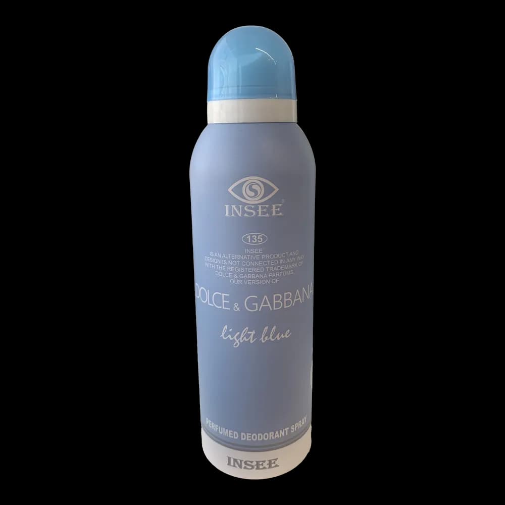 اسپری خوشبوکننده بدن INSEE مدل Light Blue حجم 200 میلی‌لیتر | رایحه خنک و ماندگار