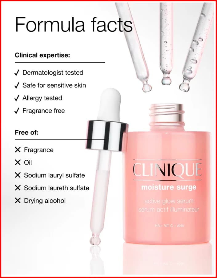 سرم آبرسان و درخشان‌ کننده کلینیک | CLINIQUE Moisture Surge Active Glow Serum — تصویر ۲