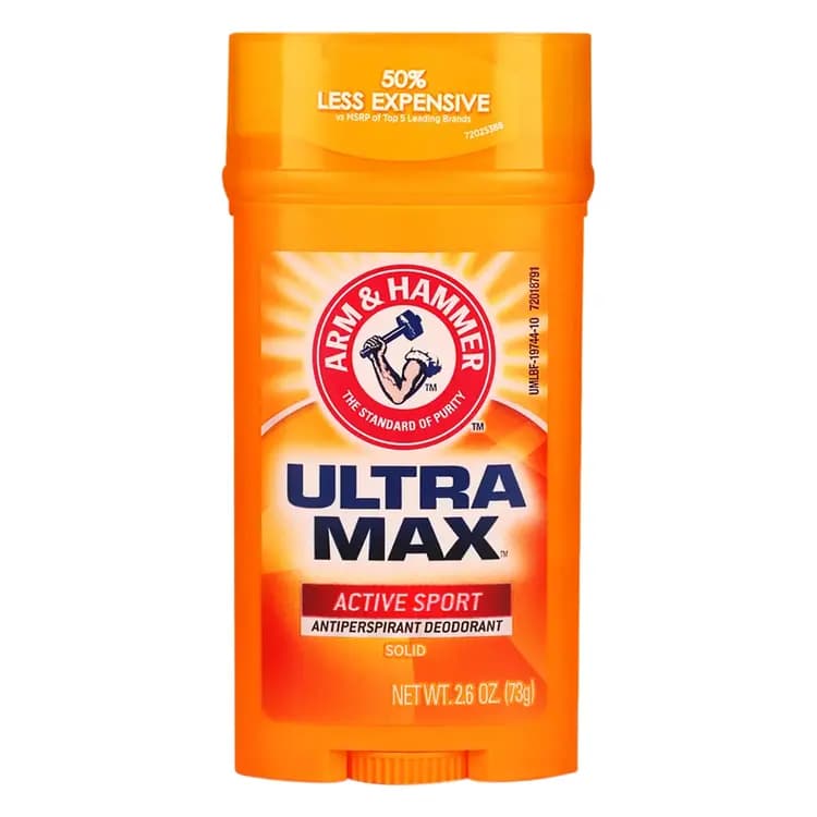 مام صابونی اولترا مکس اکتیو اسپرت آرم اند هامر ۷۳ گرم Arm & Hammer UltraMax Active Sport Invisible Solid Deodorant