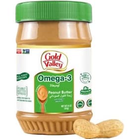 کره بادام زمینی امگا 3 گلد والی (gold valley) 454 گرم