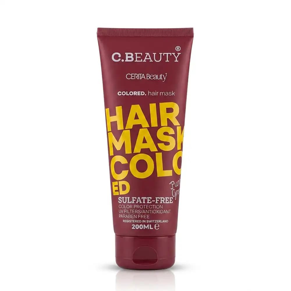 ماسک موی باآبکشی سریتا بیوتی (C BEAUTY) مدل رنگ شده Colored Hair حجم 200 میلی لیتری