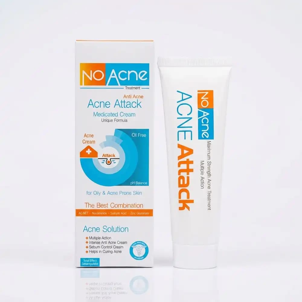 کرم ضد جوش نوآکنه (No Acne) مدل Acne Attack مناسب پوست چرب حجم ۵۰ میلی‌لیتر