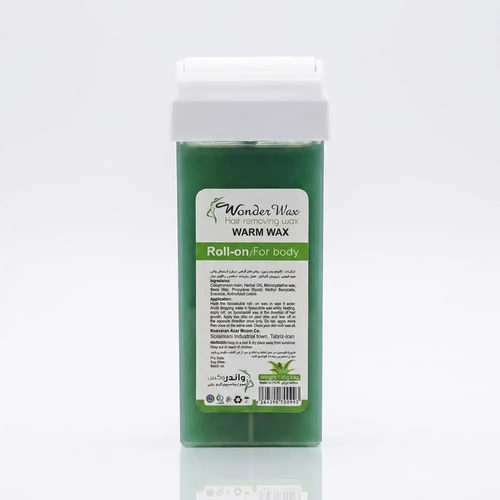 موم خشابی اپیلاسیون گرم واندروکس (Wonder Wax) سبز وزن ۱۰۰ گرم