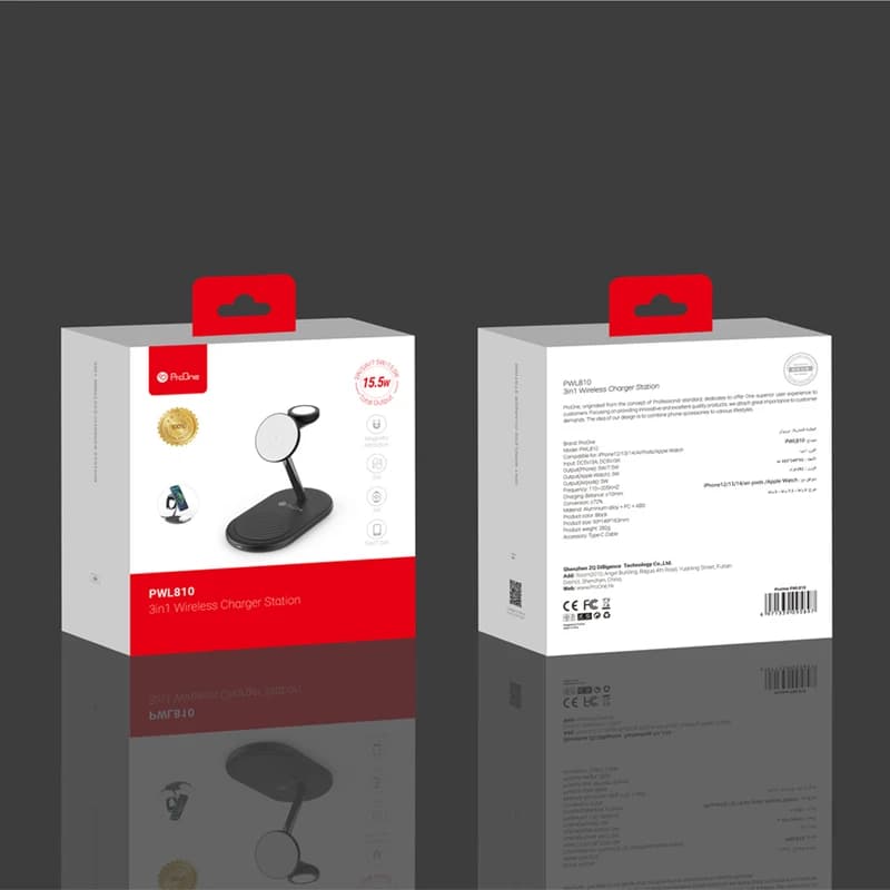 شارژر وایرلس 15.5 وات پرووان مدل proone pwl810 — تصویر ۳