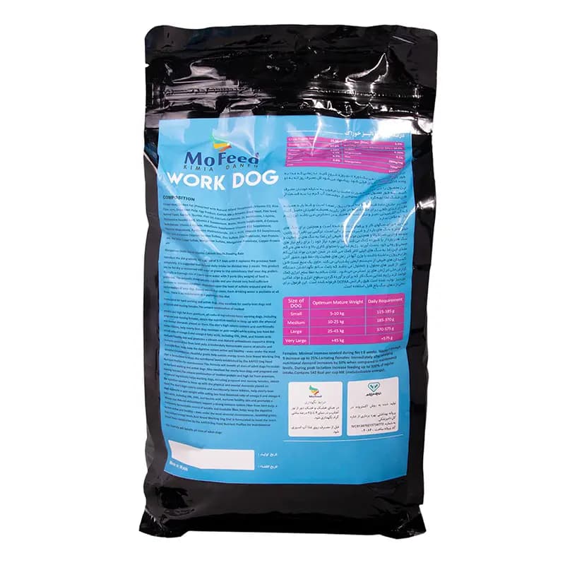 غذای خشک سگ مفید Mofeed Dry Food For Work Dog وزن 2 کیلوگرم - پیشی هاپو — تصویر ۳