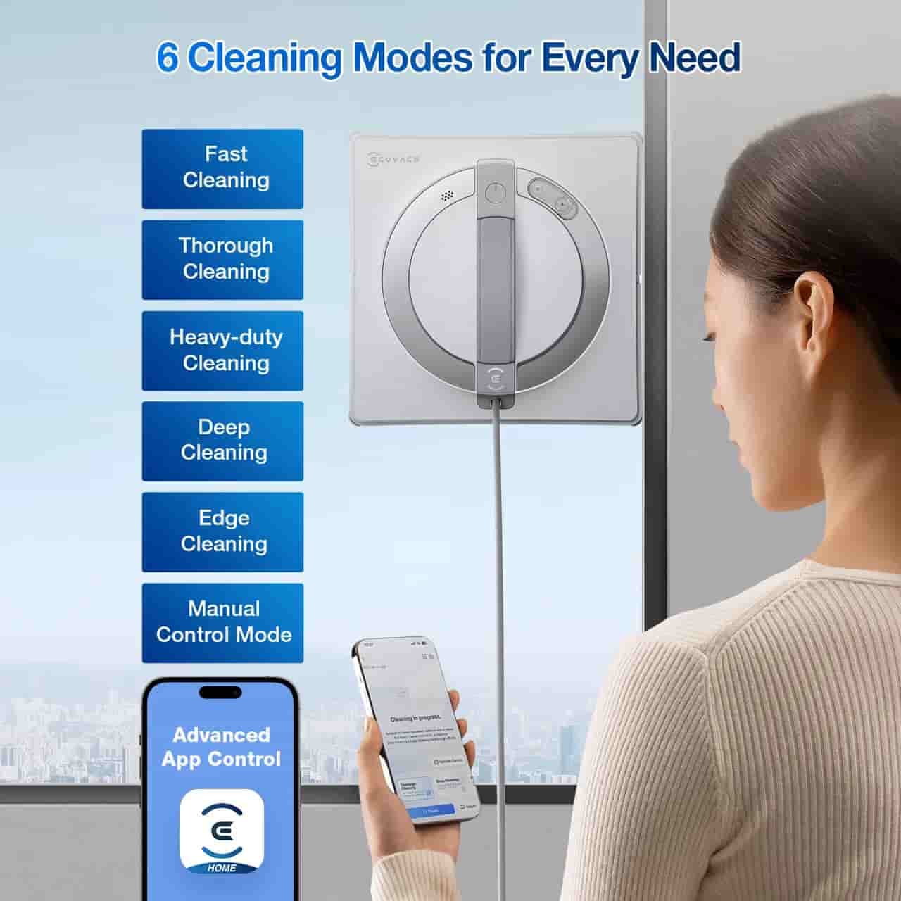 ربات شیشه پاک کن اکووکس مدل WINBOT W2 PRO — تصویر ۶