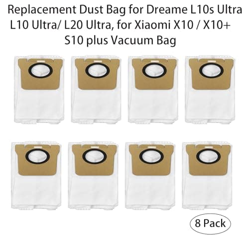 پاکت 8 عددی جارو رباتیک مناسب شیائومی دریم مدل های Dust Bags for Dreame L10s Ultra / L10 Ultra/ L20 Ultra, for Xiaomi X10 / X10+ / S10 plus ( ارسال 10 الی 15 روز کاری) — تصویر ۳