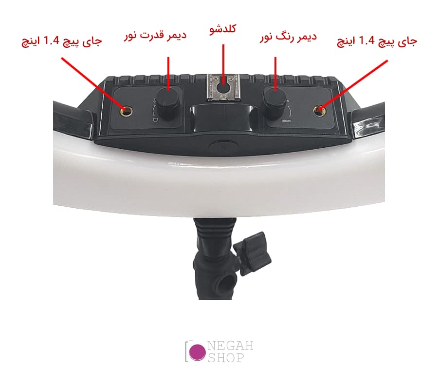 *رینگ لایت هیرو Hero FE480 با کیف و هولدر موبایل — تصویر ۶