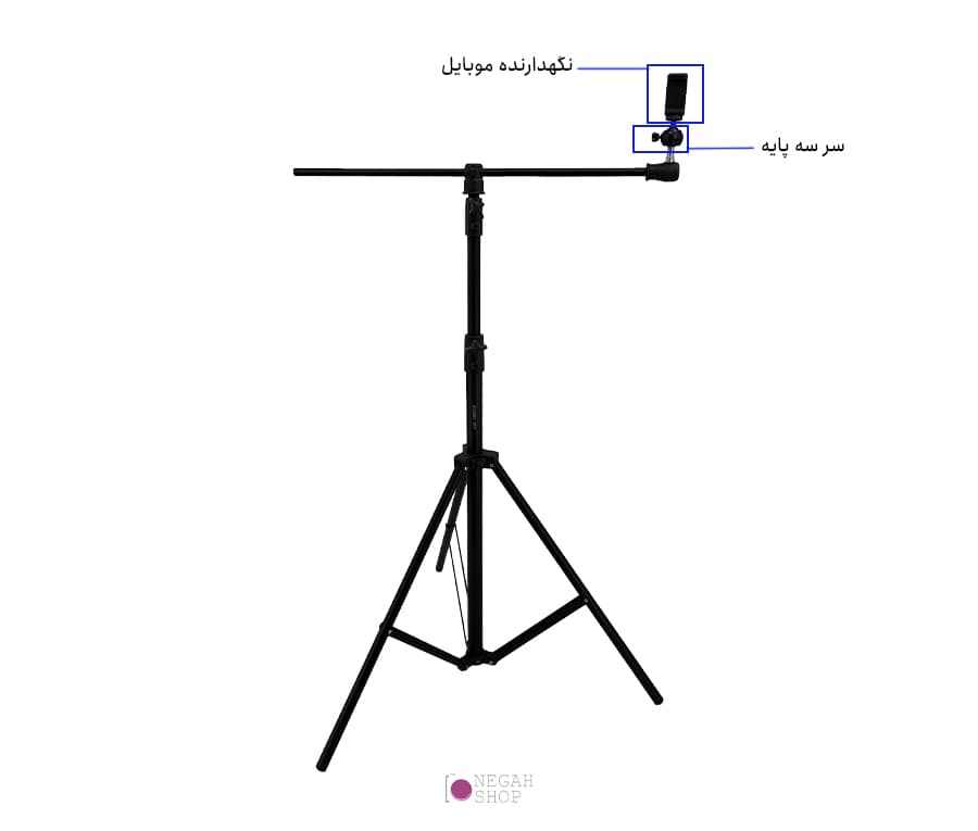 سه‌پایه افقی موبایل Zomei 807ML با میله T شکل — تصویر ۵