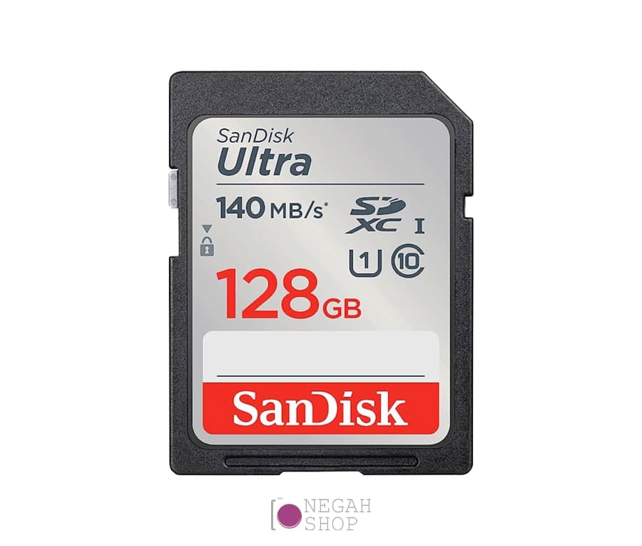 کارت حافظه SD سندیسک (Ultra) ظرفیت 128GB سرعت 140MB/s کلاس ۱۰ UHS-I