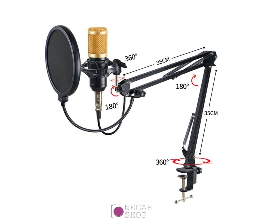 میکروفون استودیویی Zomei BM800 به همراه کارت صدا V8 — تصویر ۲