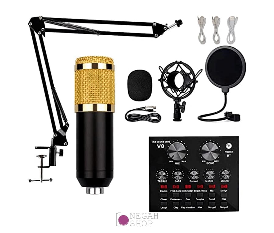 میکروفون استودیویی Zomei BM800 به همراه کارت صدا V8