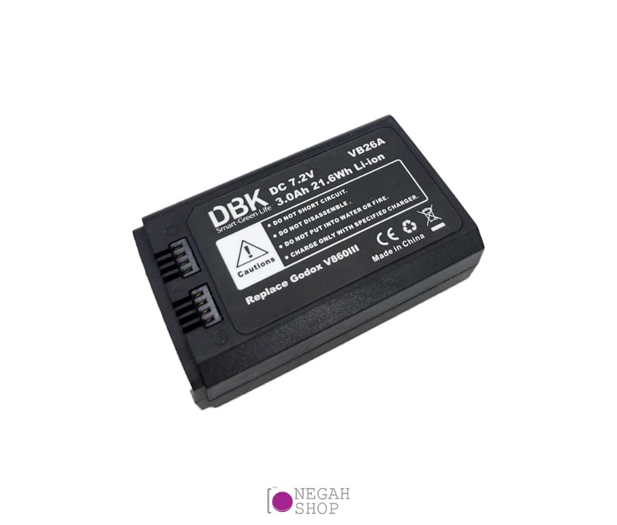 باتری DBK VB26A مناسب برای فلاش Godox V1 / V860III / AD100pro