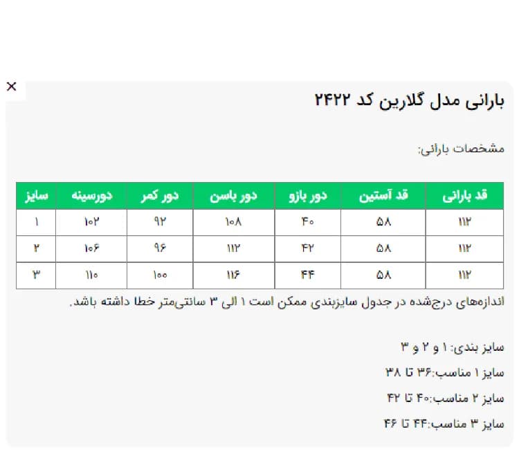 بارانی زنانه السانا مدل گلارین کد 242204 — تصویر ۶