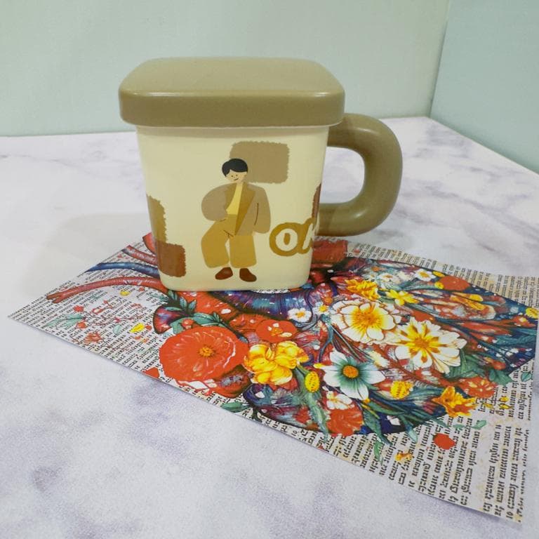 ماگ فانتزی طرح دختر و پسر در مربعی کد 2054 — تصویر ۵