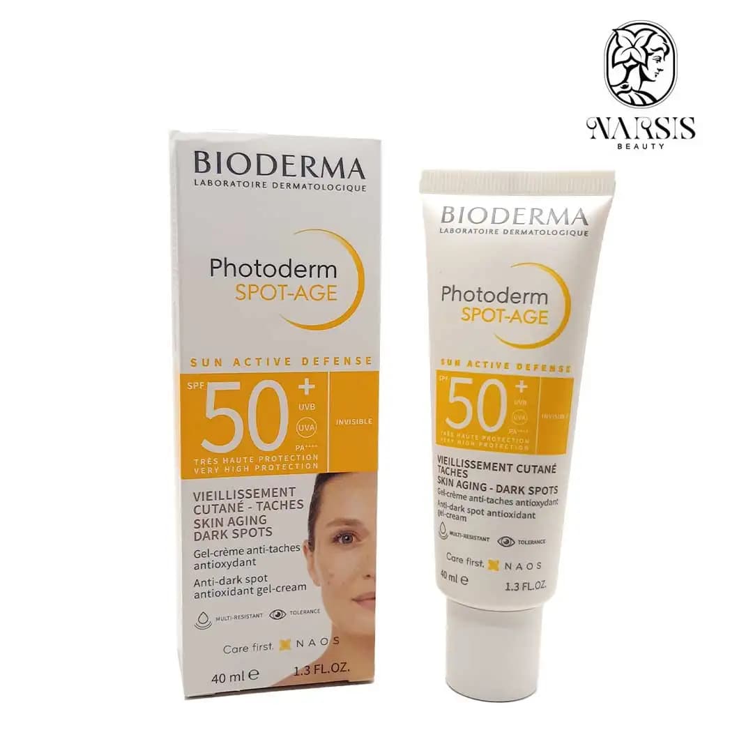کرم ضد آفتاب اسپات ایج بایودرما بی رنگ | bioderma spotage