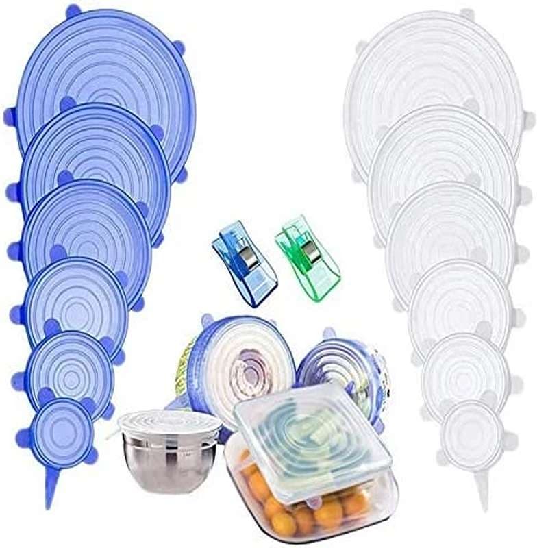 درب پوش سیلیکونی ظروف بسته 6 عددی کد L421 — تصویر ۳