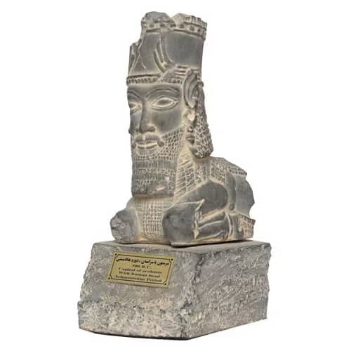 مجسمه سرستون تکی با سر انسان کد MO1280 — تصویر ۲