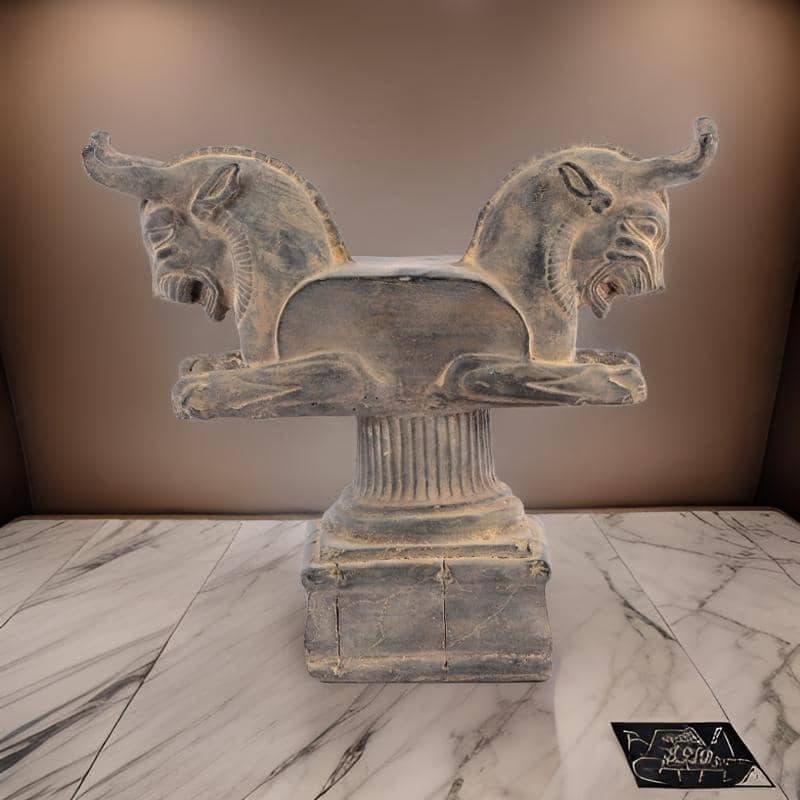 مجسمه سر ستون شیر شاخدار کد MO220 — تصویر ۷
