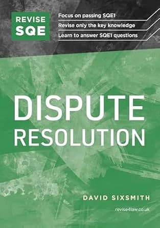 و دانلود نسخه کامل کتاب زبان اصلی Revise SQE Dispute Resolution: SQE1 Revision Guide | دانلود کتاب خارجی