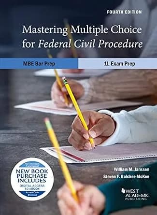 و دانلود نسخه کامل کتاب زبان اصلی Mastering Multiple Choice for Federal Civil Procedure MBE Bar Prep and 1L Exam Prep (Career Guides) | دانلود کتاب خارجی