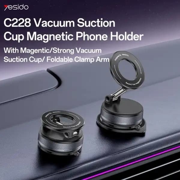 هولدر و نگهدارنده وکیومی مگنتی موبایل یسیدو مدل Yesido C228 — تصویر ۲