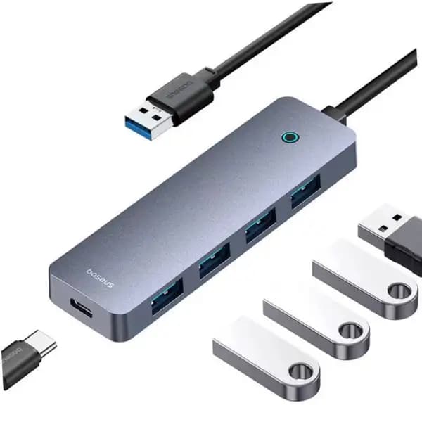 هاب 4 پورت USB بیسوس مدل Baseus UltraJoy Series 4-Port BS-OH080 — تصویر ۲