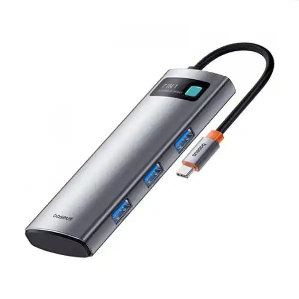 هاب تایپ سی 7 پورت بیسوس مدل Baseus Metal Gleam Series Hub BS-OH146A