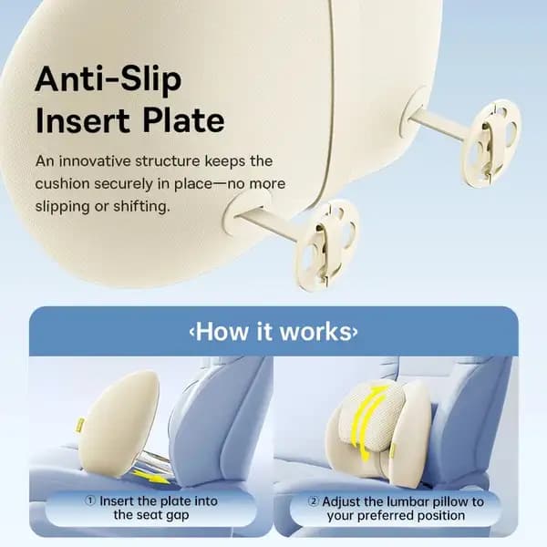 بالش کمری طبی بیسوس مدل Baseus Dual-Layer Car Lumbar Pillow VH2 C01201 — تصویر ۵