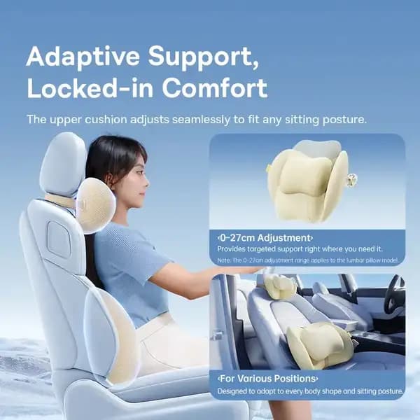 بالش کمری طبی بیسوس مدل Baseus Dual-Layer Car Lumbar Pillow VH2 C01201 — تصویر ۳