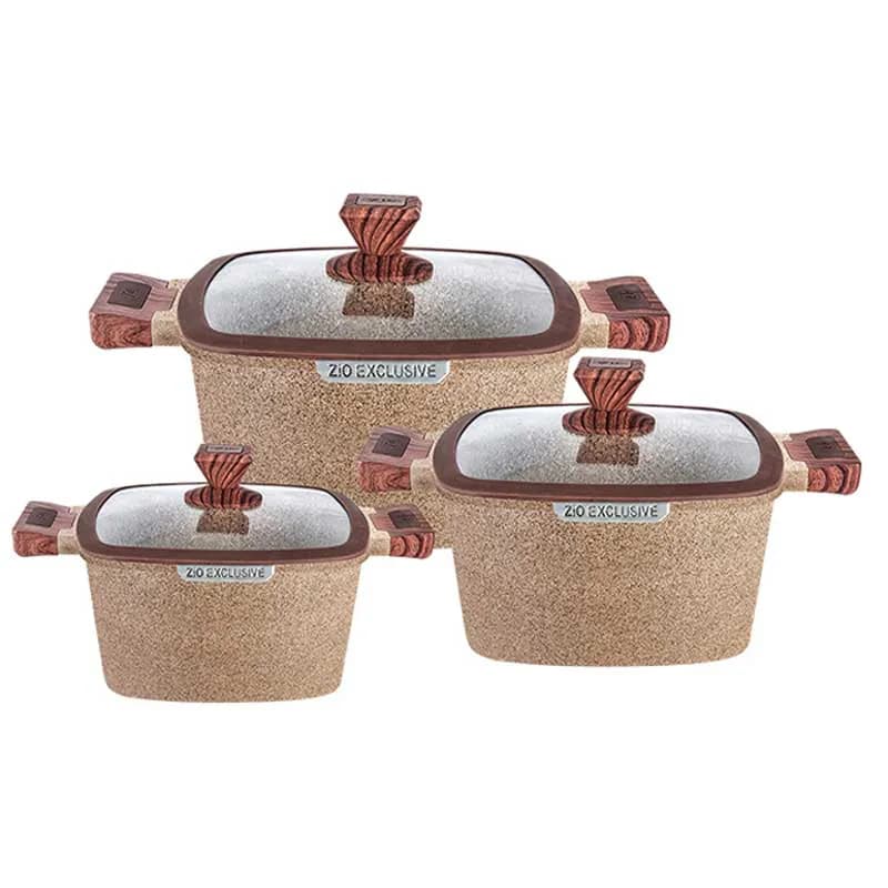 سرویس قابلمه گرانیتی زیو Zio مدل Z-8350-26 طرح جامبو Jumbo — تصویر ۳