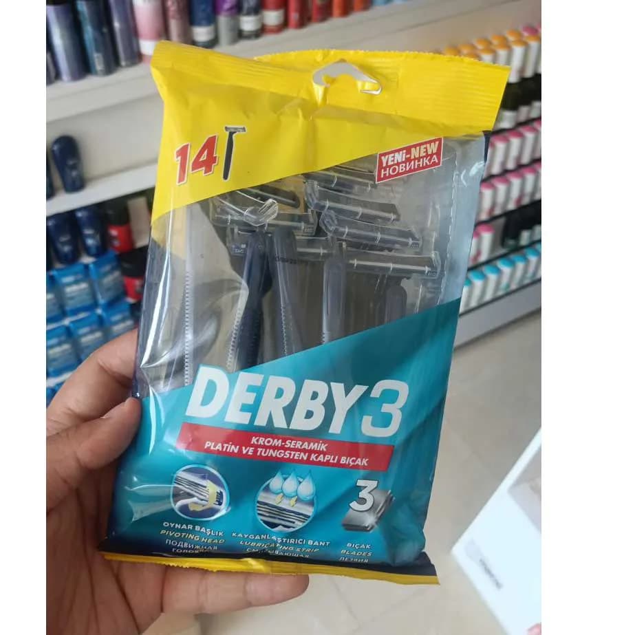 تیغ اصلاح دربی Derby 3 بسته 14 عددی — تصویر ۲