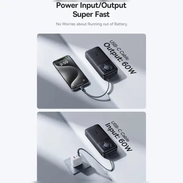 پاوربانک 20000 هزار 65 وات بیسوس مدل Baseus Nomos 65W — تصویر ۷