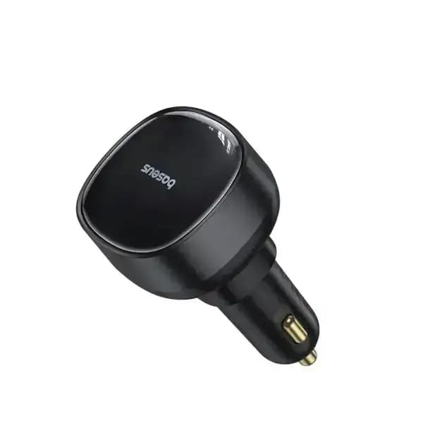 شارژر فندکی 60 وات بیسوس مدل Baseus Enjoyment Pro Car Charger U+Retractable Type-C — تصویر ۶