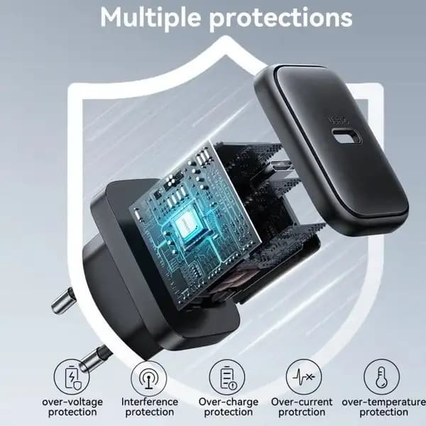 شارژر دیواری ۲۵ وات با کابل جویروم مدل Joyroom JR-TCF23 25W PD Charger — تصویر ۶