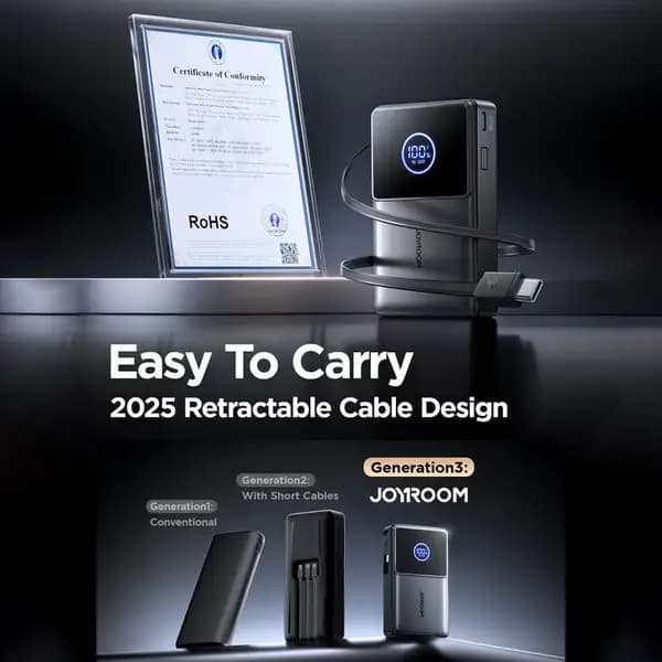 پاوربانک 10000 هزار 22.5 وات با کابل جویروم مدل Joyroom JR-PR1 — تصویر ۷
