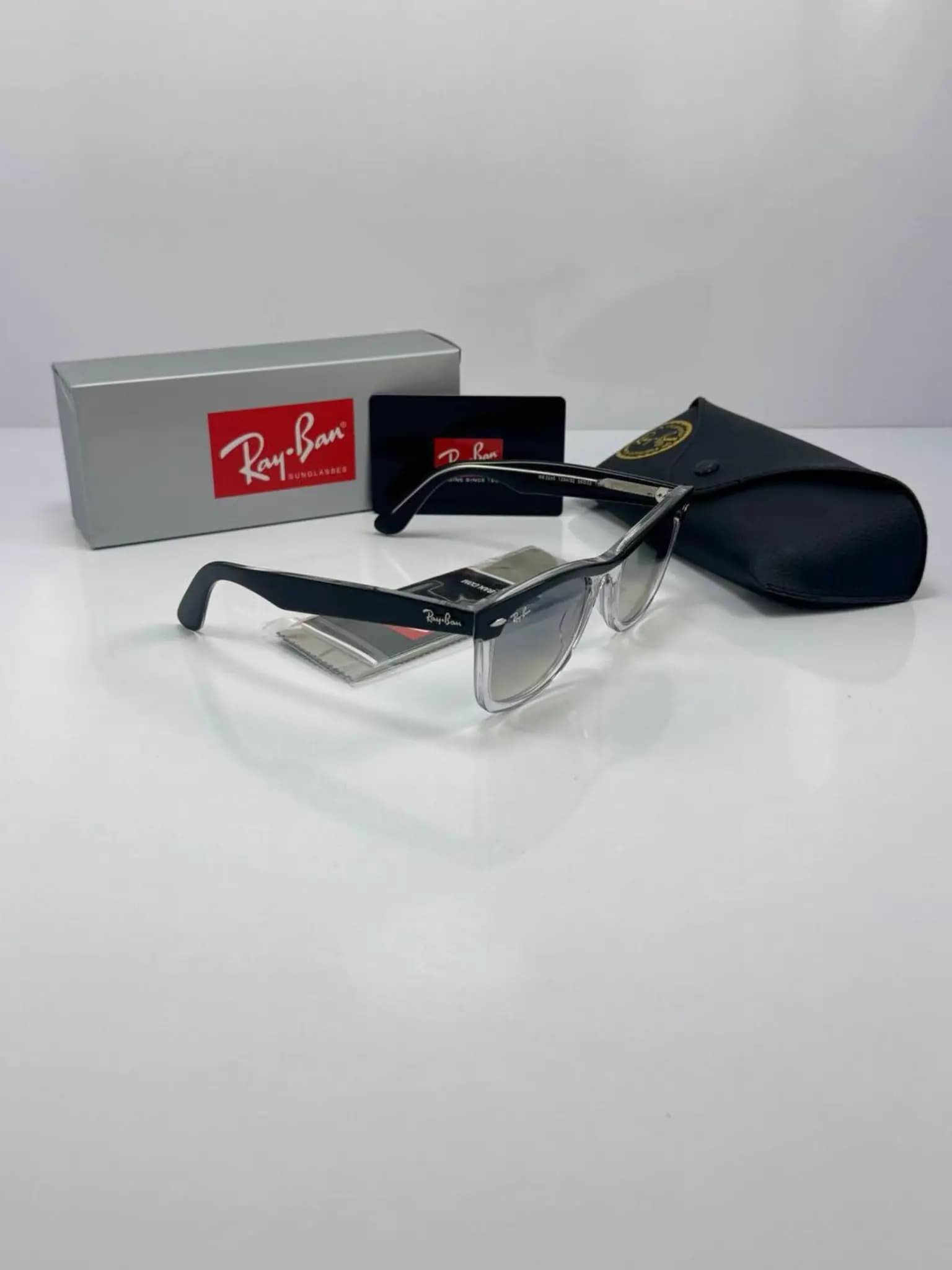 عینک ریبن مشکی یخی rb-2240