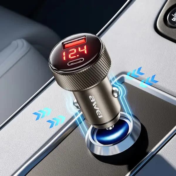 شارژر فندکی فست شارژ خودرو اوی مدل Awei C859 — تصویر ۳