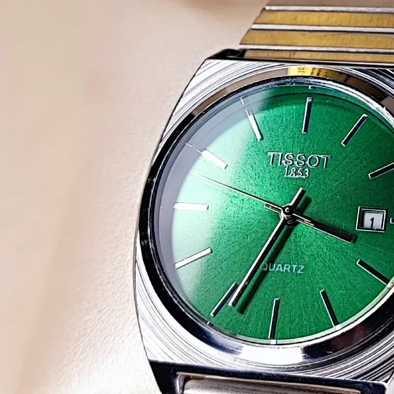 ساعت مچی مردانه تیسوت گادفادر نقره ای سبز TISSOT — تصویر ۵