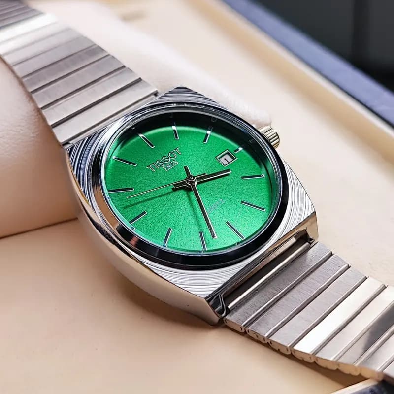 ساعت مچی مردانه تیسوت گادفادر نقره ای سبز TISSOT — تصویر ۷