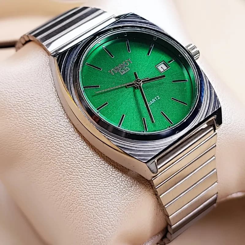 ساعت مچی مردانه تیسوت گادفادر نقره ای سبز TISSOT — تصویر ۳