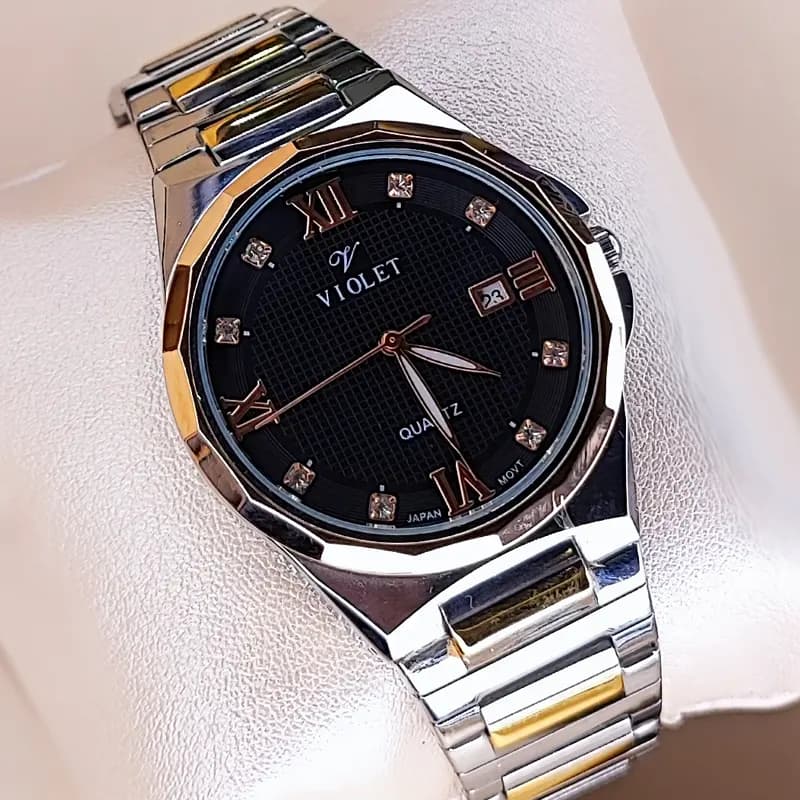 ساعت مچی مردانه ویولت رزگلد نقره ای مدل 8045G