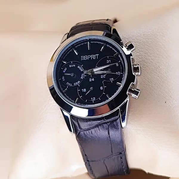 ساعت مچی زنانه اسپریت موتور ژاپن نقرهای مشکی ESPRIT (سه موتوره) — تصویر ۴