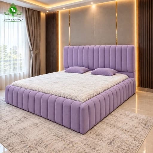تخت خواب دو نفره چستر مدل موازی لمسه بدون تشک مبلمان فرنا مدل 1144203