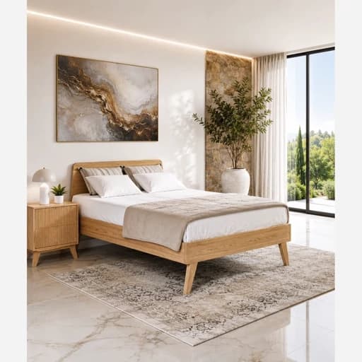 تخت خواب یکنفره مدل B90 سایز 200 در 90 سانتیمتر مبلمان فرنا مدل 1144079